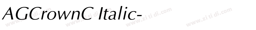 AGCrownC Italic字体转换